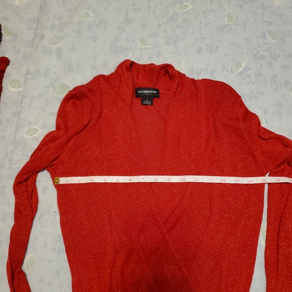 Liz Claiborne Red Wrap Sweater - Picture 7 of 10